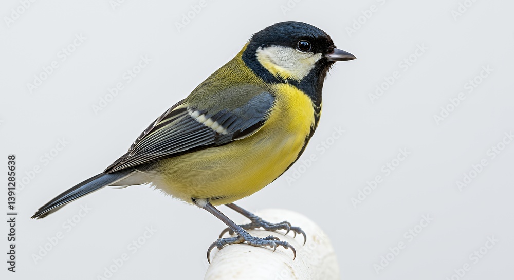 Obraz premium Great tit perched gracefully on a branch nature wildlife bird watching