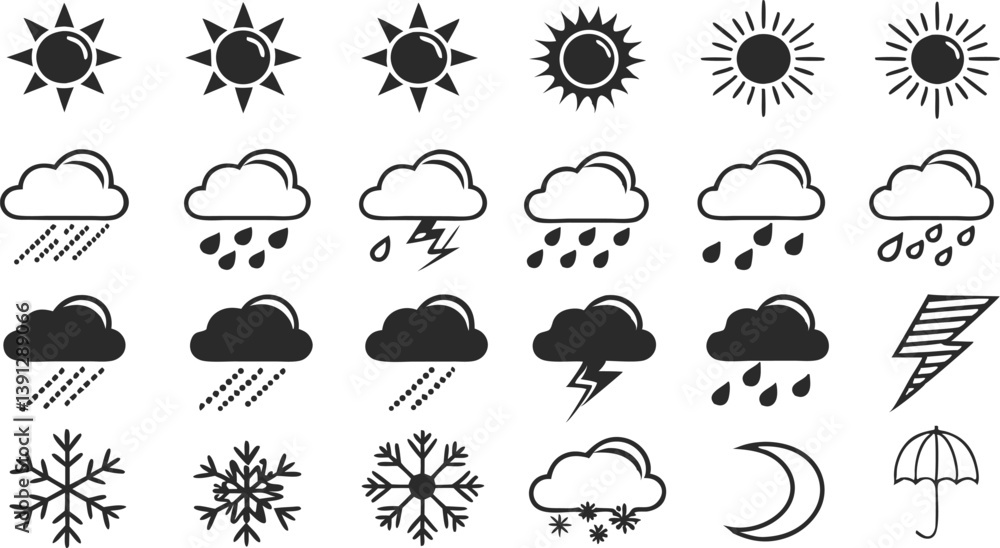 weather icons set weather icons set