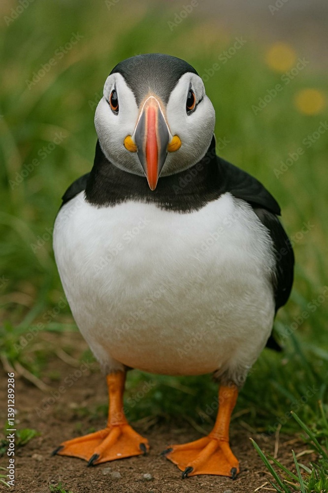 Naklejka premium Puffin in Nature
