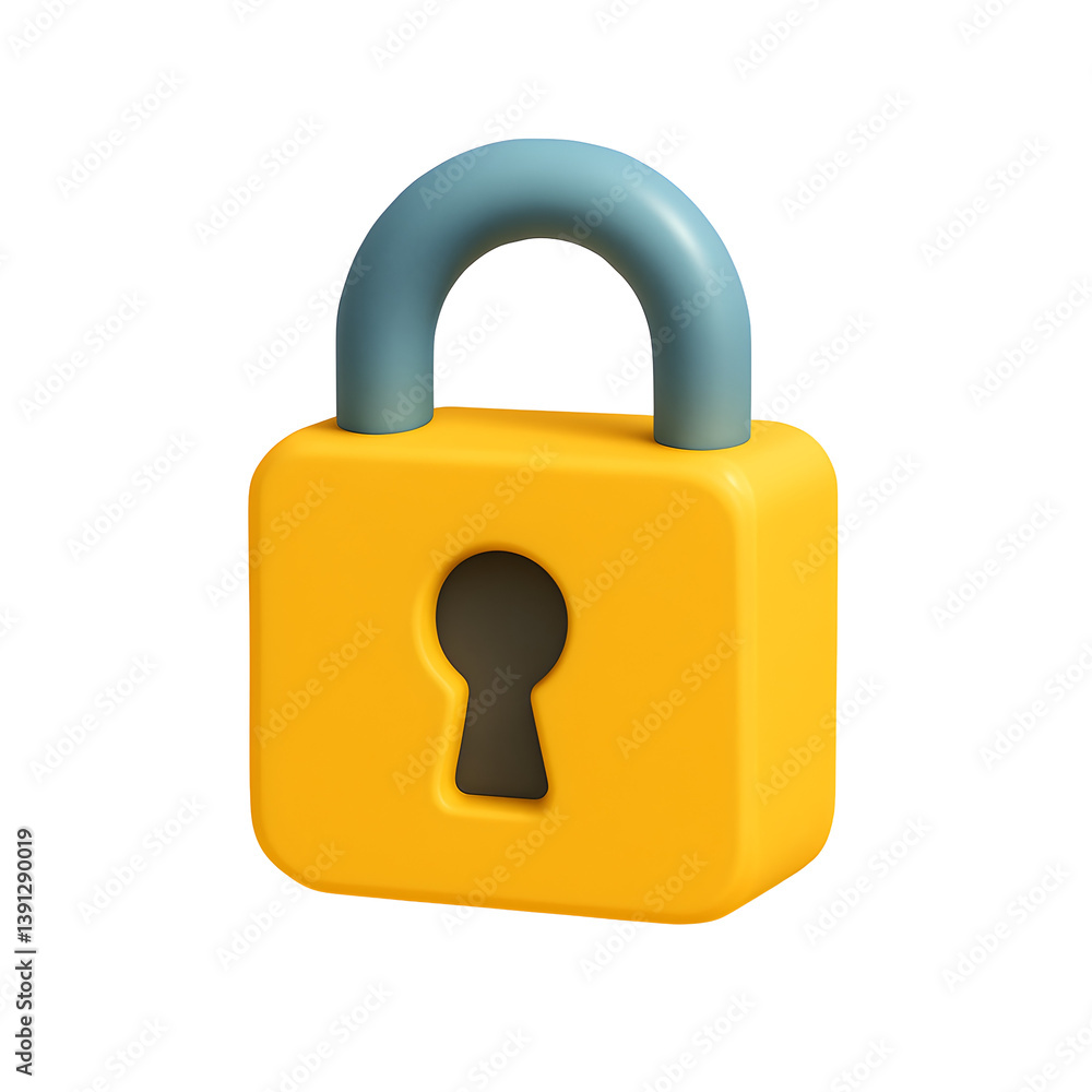 3D padlock icon for security, privacy, or access control shown on PNG transparency background for business and digital platforms.
3D padlock icon for security, privacy, or access control shown on PNG transparency background for business and digital platforms.