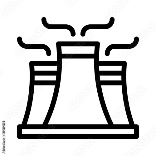 cooling tower line icon