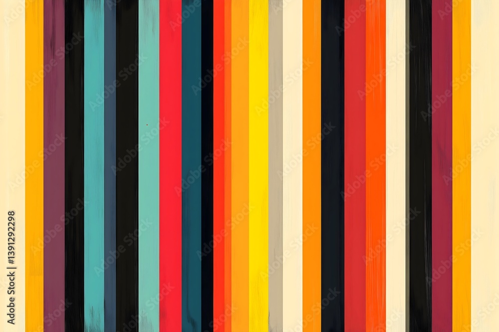 Bright and bold striped pattern in vector art showcasing vivid colors and an engaging design for modern aesthetics Bright and bold striped pattern in vector art showcasing vivid colors and an engaging design for modern aesthetics