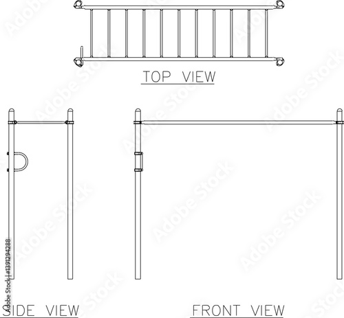 silhouette design vector illustration sketch Ladder and stepladder