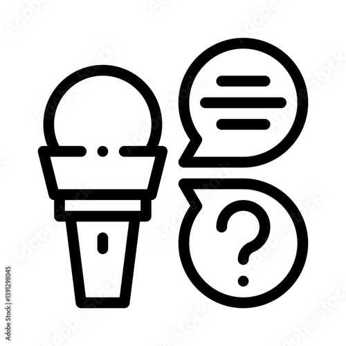microphone line icon