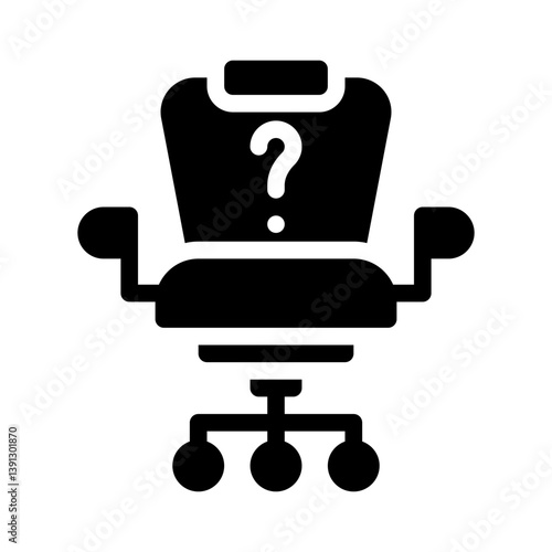 office chair glyph icon