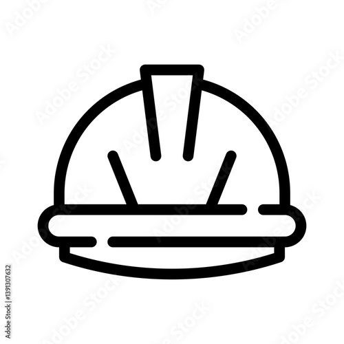 hard hat line icon