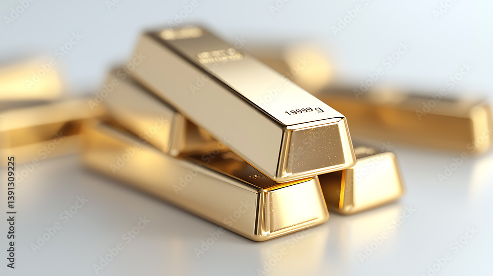 Valuable gold bars display financial market product showcase studio environment close-up view investment insight Valuable gold bars display financial market product showcase studio environment close-up view investment insight