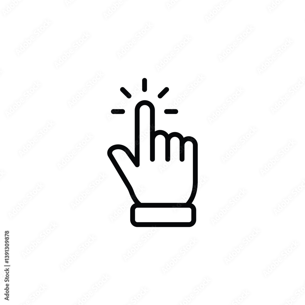 hand clicks icon. pointer icon vectors hand clicks icon. pointer icon vectors