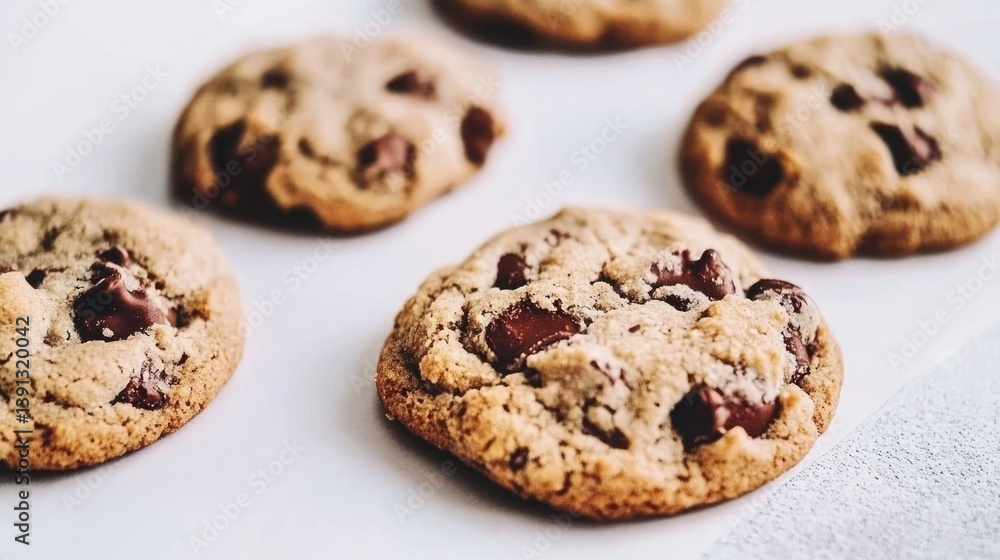 Freshly baked chocolate chip cookies Freshly baked chocolate chip cookies