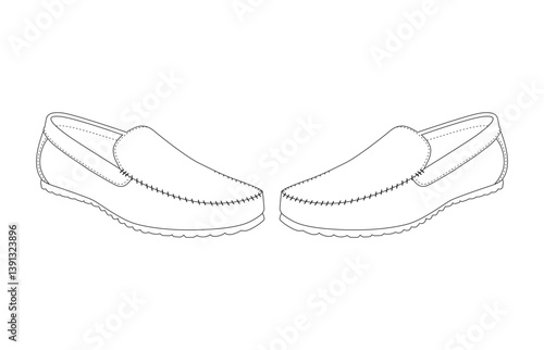 Shoes clipart, outline sport shoes, Shoe sketch, Sneakers vector, Sports wear, Shoes outline illustration, vector drawing. Shoe isolated on white background, vector illustration. Shoe line art, Loafer