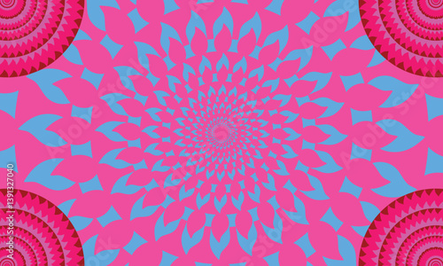 top view of pink ankara fabric, flatlay of nigerian wax cloth with designs, spread out pink ankara material
.seamless pattern with circles.Tie Dye Swirl Design Pattern.