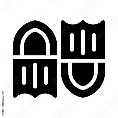 swim fins glyph icon