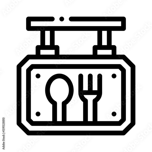 food court line icon