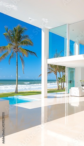 Beachfront Villa Pool View.