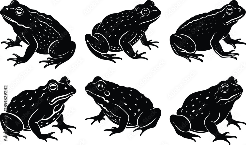 Fototapeta premium Toad Silhouette vector