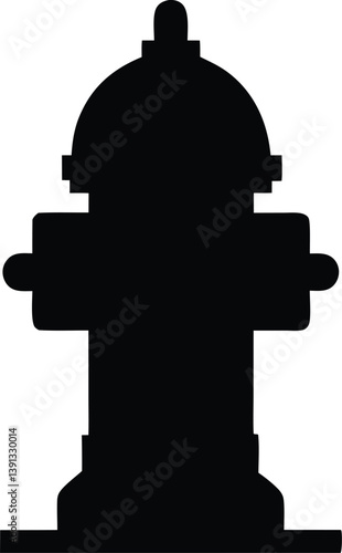 fire hydrant silhouette vector, firefighting equipment clip art