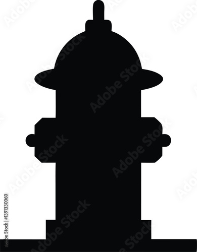 fire hydrant silhouette vector, firefighting equipment clip art