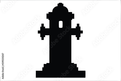 fire hydrant silhouette vector, firefighting equipment clip art
