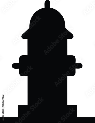 fire hydrant silhouette vector, firefighting equipment clip art