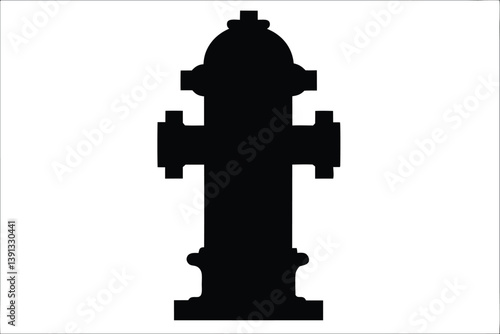 fire hydrant silhouette vector, firefighting equipment clip art