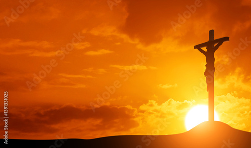 Photos Good Friday concept. Cross on sky background.