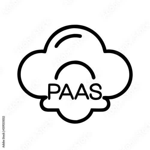 Cloud Icon Representing PAAS Technology  