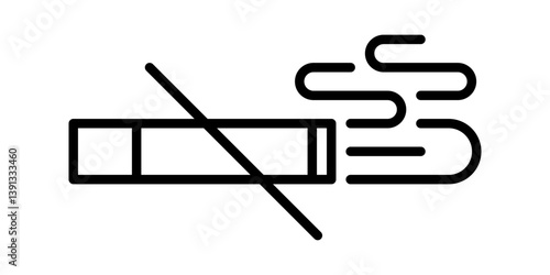 No smoking outline vector sign