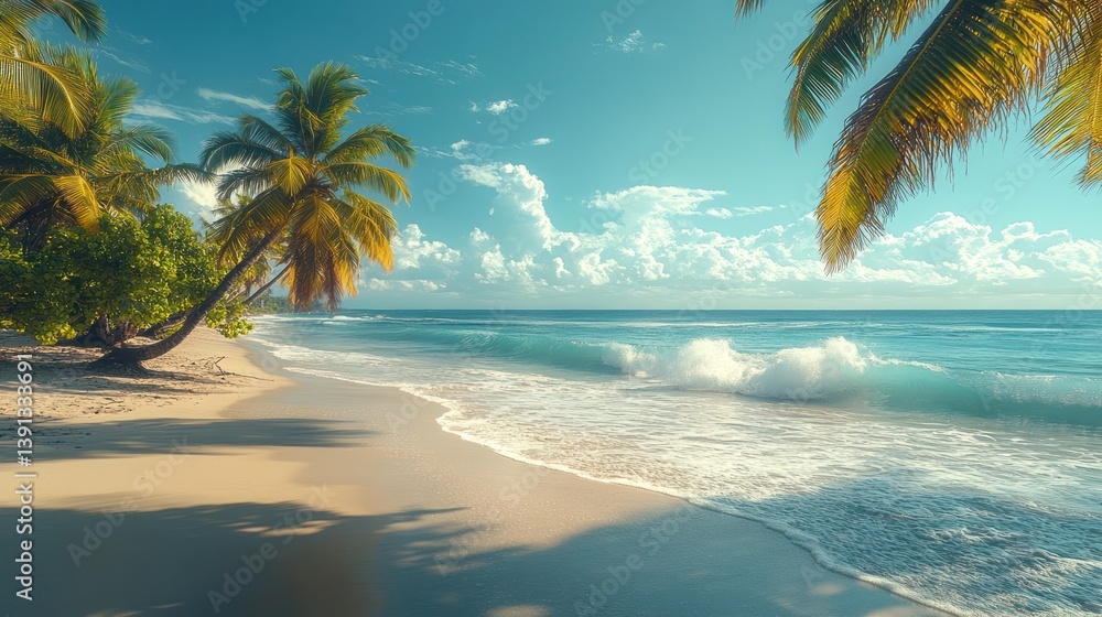 Fototapeta premium Tropical beach vacation scene
