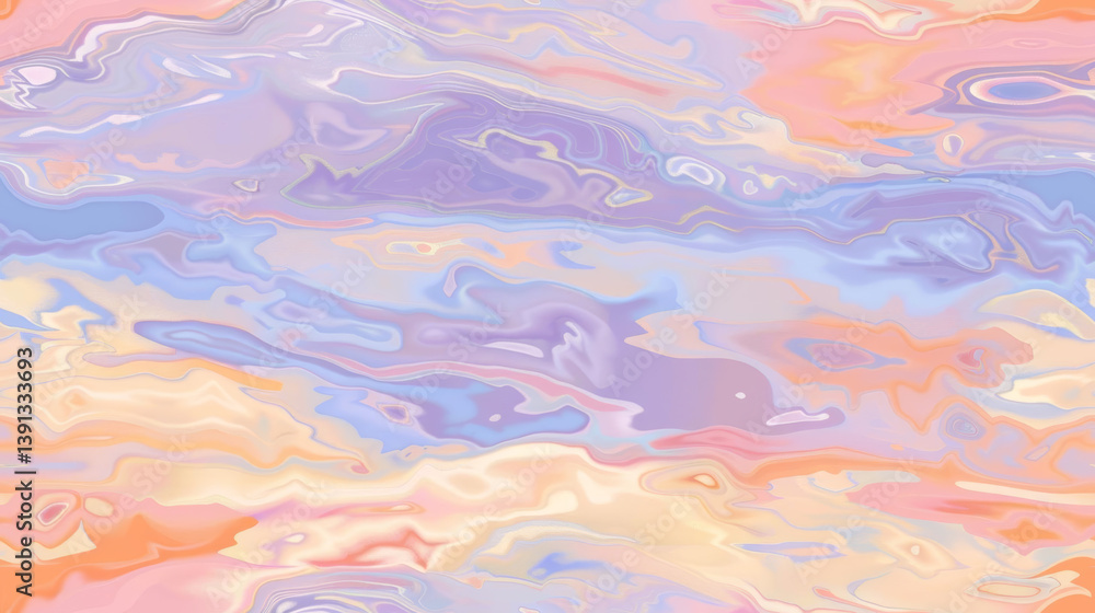 Colorful abstract design with swirls of pastel hues creating dreamy atmosphere Colorful abstract design with swirls of pastel hues creating dreamy atmosphere