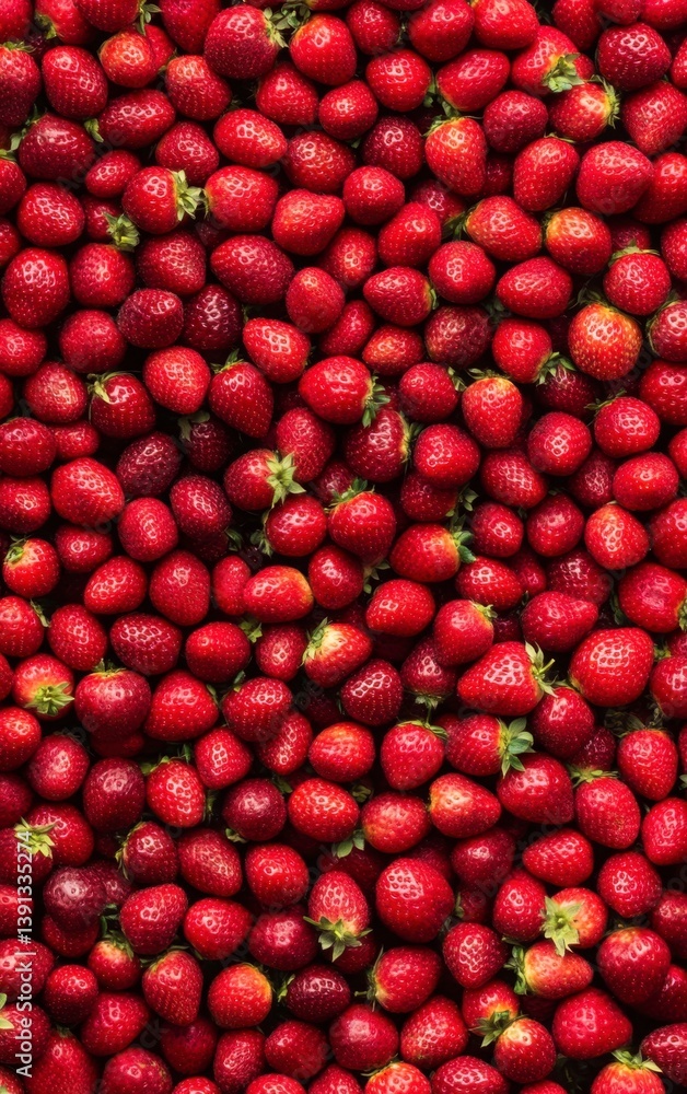 Abundance of Fresh Red Strawberries Forming a Delicious Background Texture Abundance of Fresh Red Strawberries Forming a Delicious Background Texture