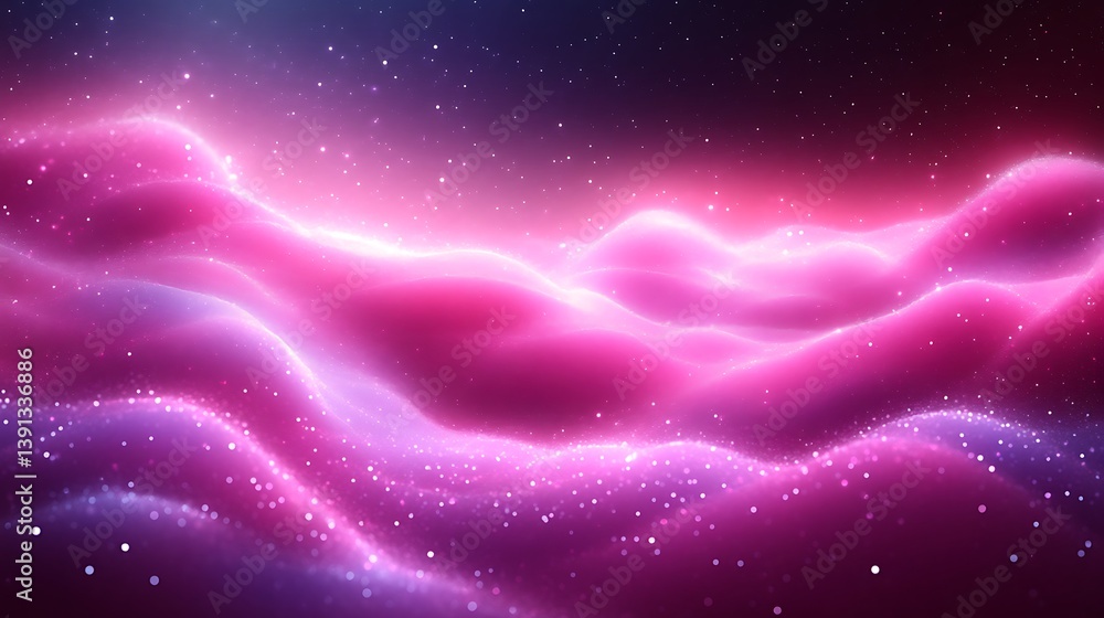 Glowing pink and purple abstract waves. Glowing pink and purple abstract waves.
