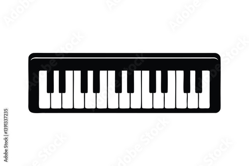 Keyboard icon silhouette on white background