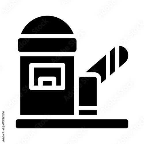 toll booth glyph icon