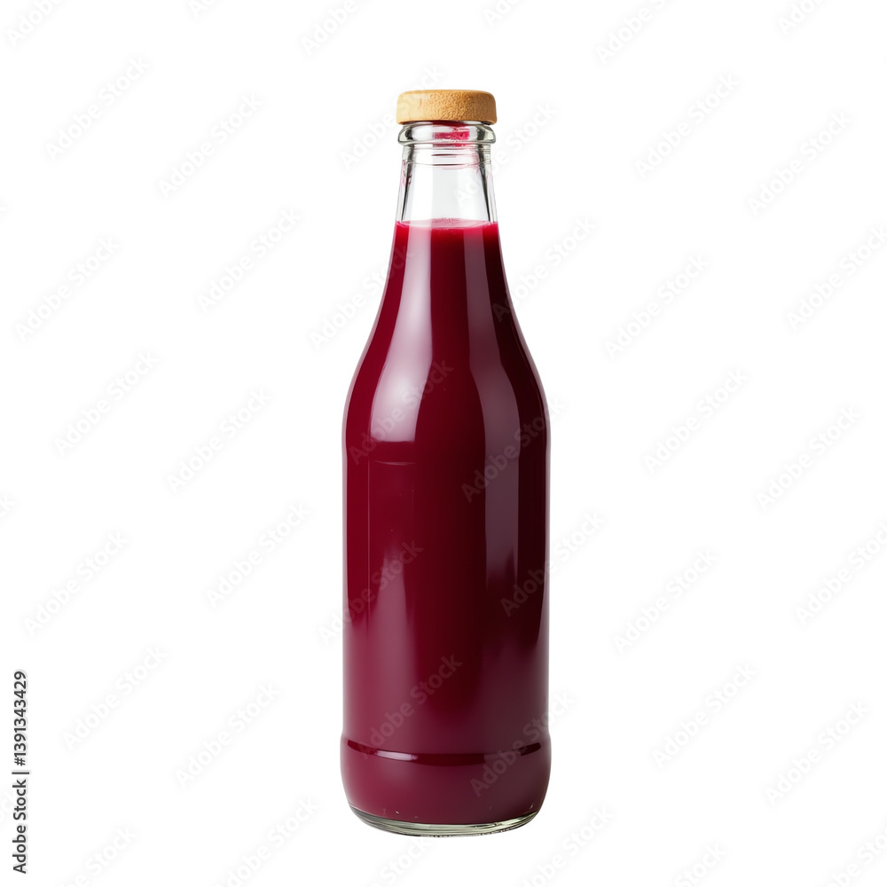 Refreshing berry juice in a glass bottle. Refreshing berry juice in a glass bottle.