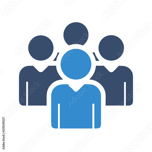 Team Profile Representing Group or Workforce Icon Design