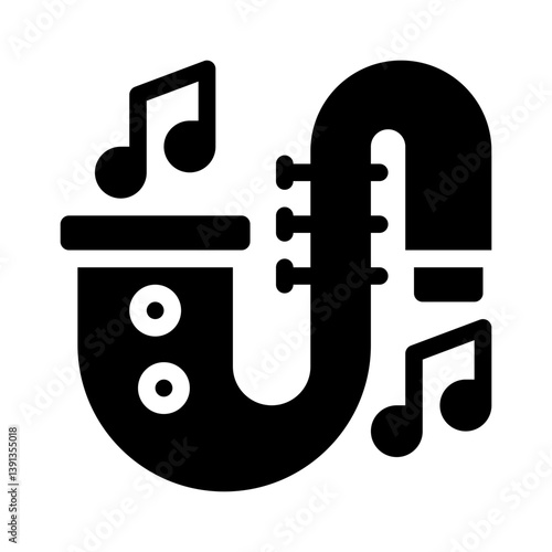 saxophone glyph icon