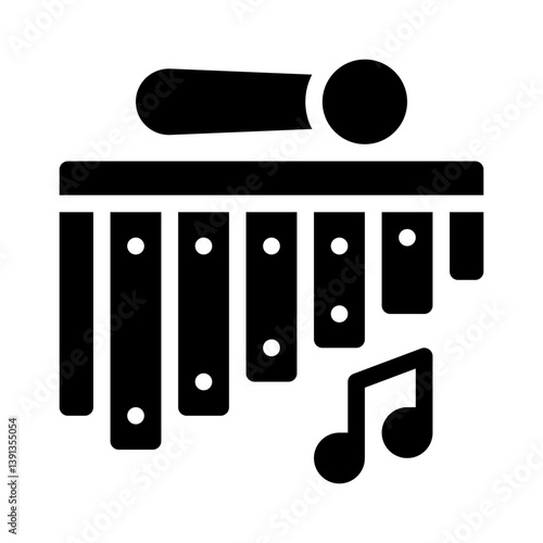 xylophone glyph icon