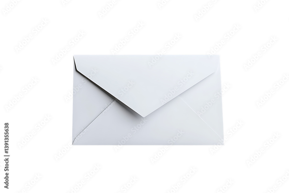 White envelope on trasparent background White envelope on trasparent background