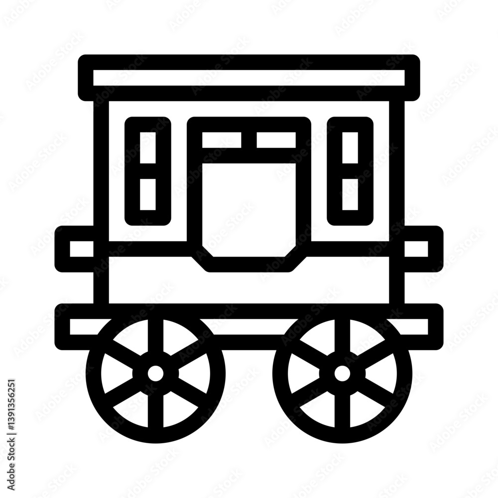 carriage line icon carriage line icon