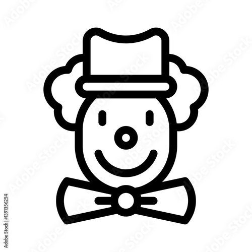 clown line icon