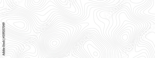 Modern Geometric Map Design Incorporating Topographical Lines, Sea Maps, and Mounted Area Spaces for a Clean White Background
