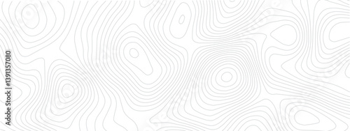 Modern Geometric Map Design Incorporating Topographical Lines, Sea Maps, and Mounted Area Spaces for a Clean White Background
