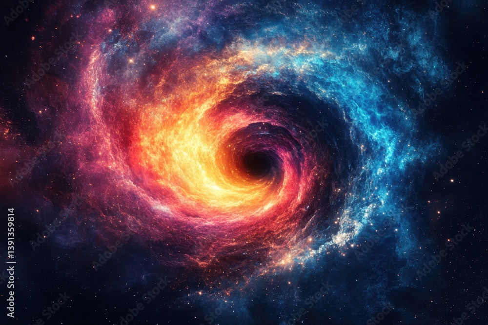 Captivating Cosmic Nebula with Swirling Clouds of Vibrant Colors and Distant Stars in Deep Space Captivating Cosmic Nebula with Swirling Clouds of Vibrant Colors and Distant Stars in Deep Space