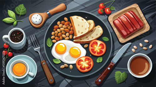 pizza and ingredients