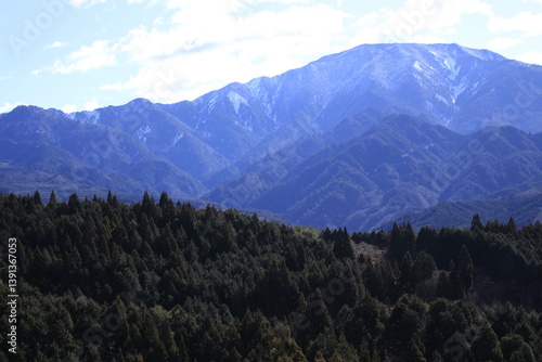 馬籠宿の山Japanese mountain