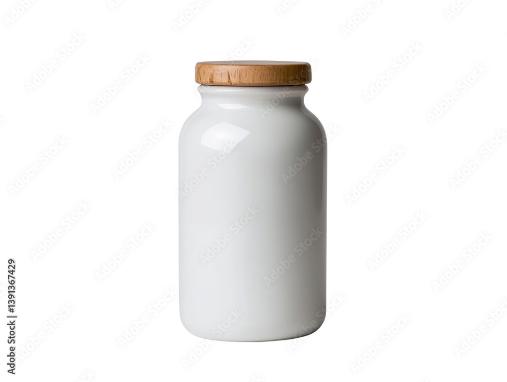 Decorative white jar with cutout background home decor minimalist style modern environment studio view aesthetic appeal Decorative white jar with cutout background home decor minimalist style modern environment studio view aesthetic appeal