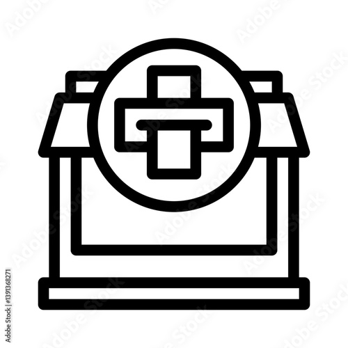 print shop line icon