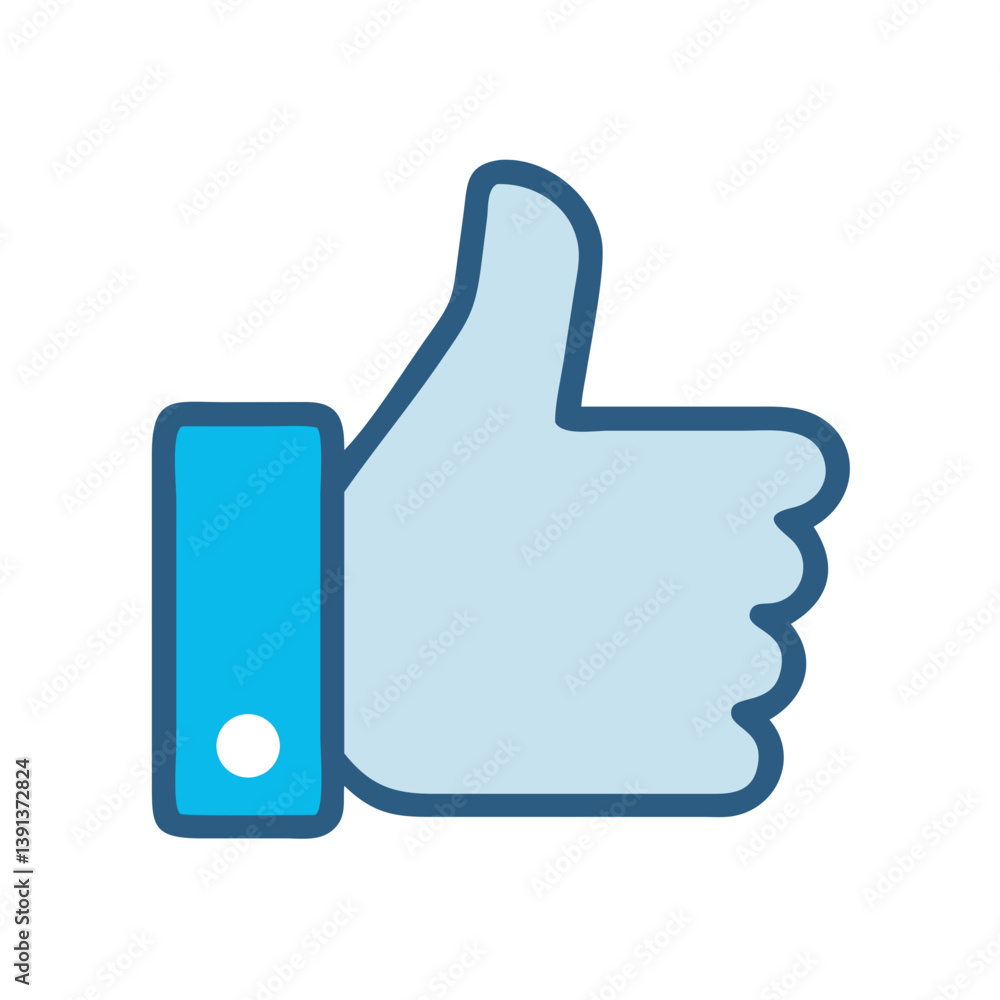 Thumbs Up Representing Like or Approval Icon Design Thumbs Up Representing Like or Approval Icon Design