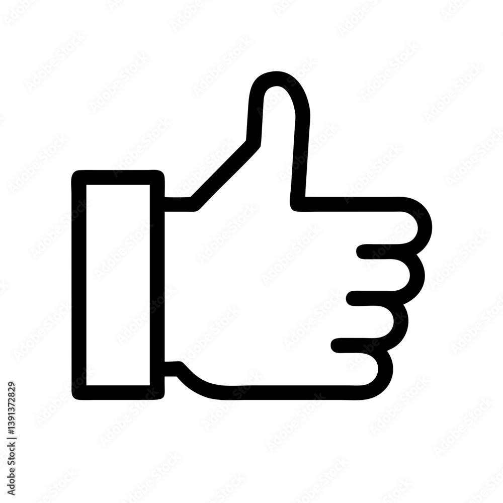 Thumbs Up Representing Like or Approval Icon Design Thumbs Up Representing Like or Approval Icon Design