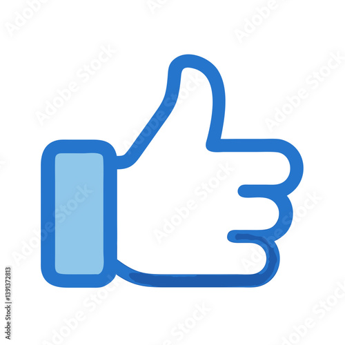 Thumbs Up Representing Like or Approval Icon Design